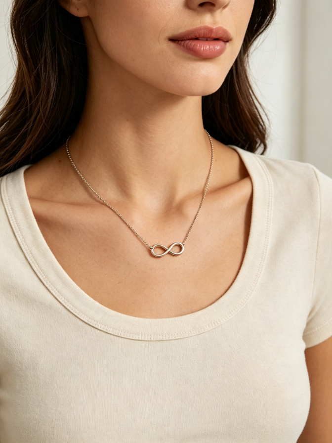 Infinity symbol pendant necklace