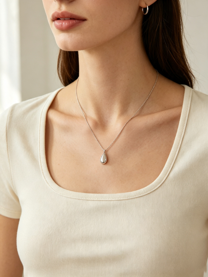 Teardrop Pendant Necklace